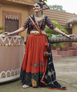 Fashionable Stitched Navratri Lehenga Choli