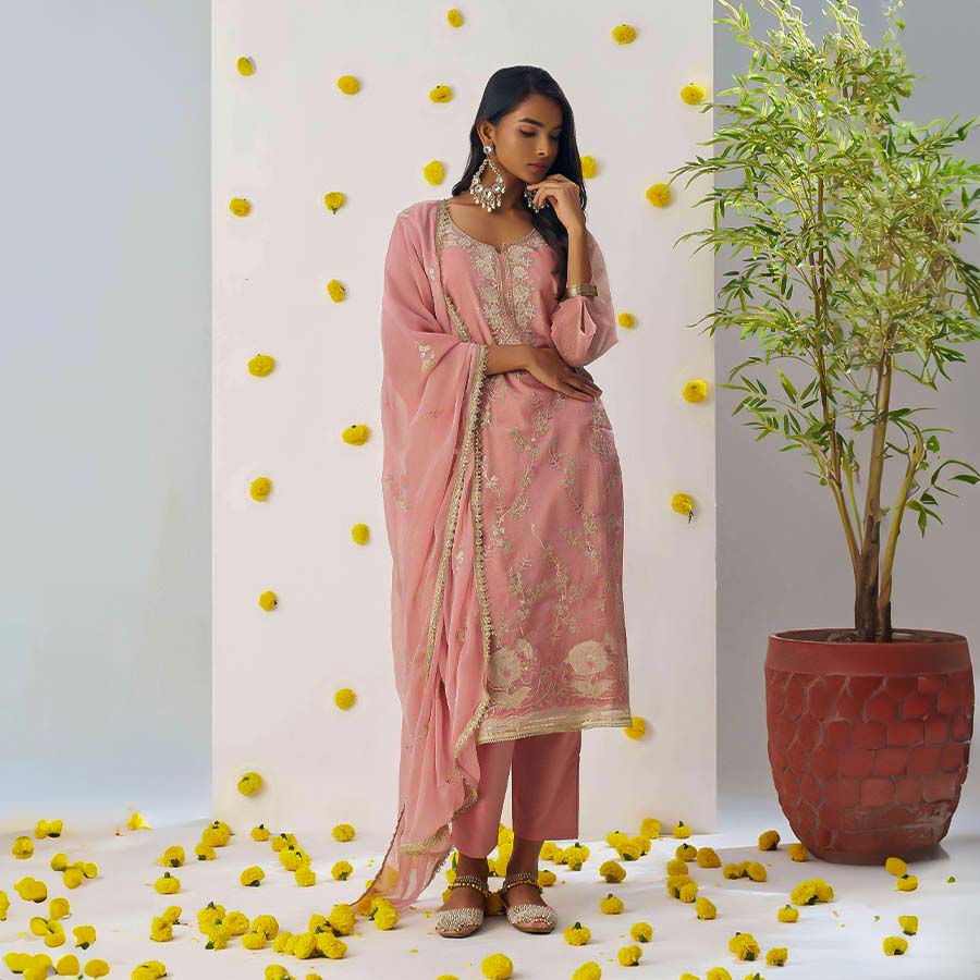 Pink  Crush Party Wear Salwar Kameez