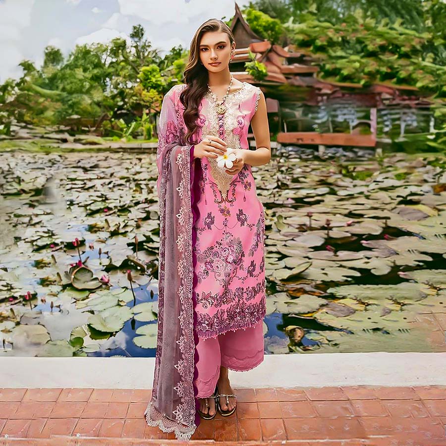 Pink Lawn Cotton Casual Wear Salwar Kameez