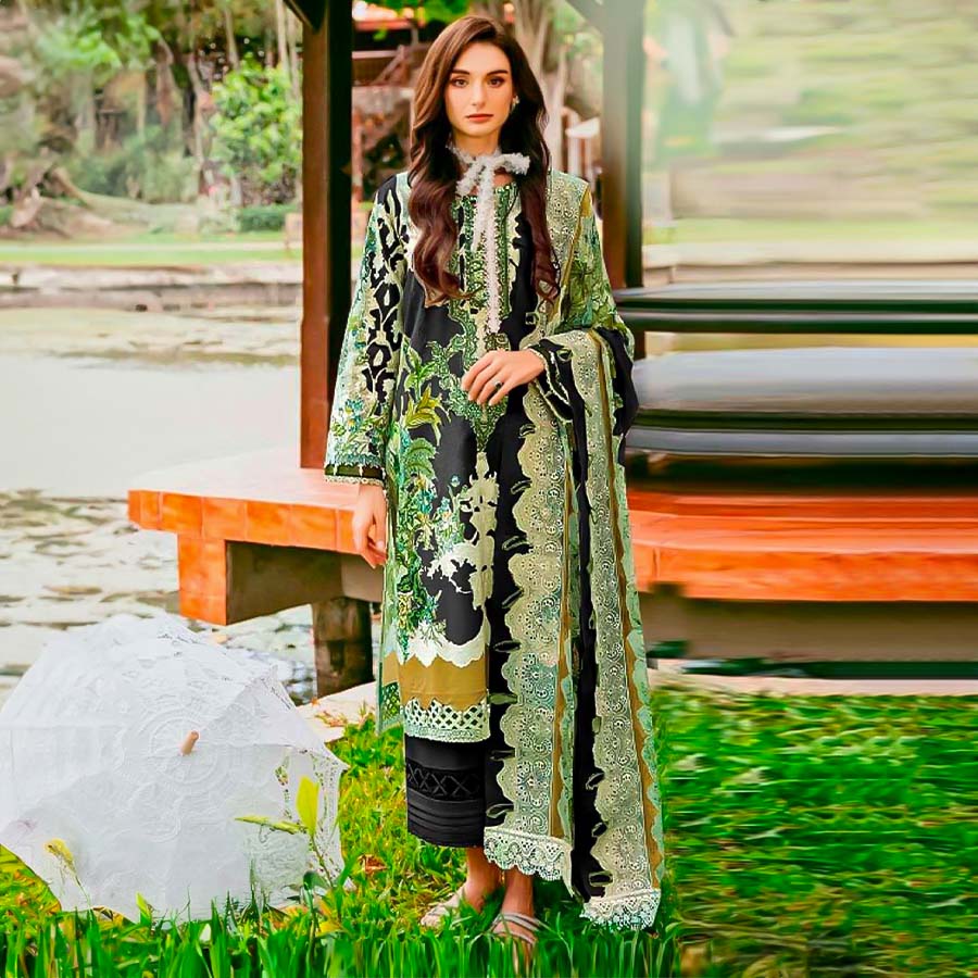 Green  Lawn Cotton Casual Wear Salwar Kameez