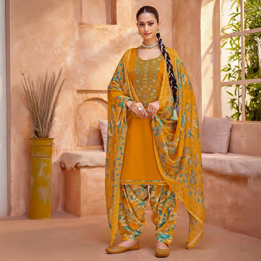 Yellow Jam Casual Wear Salwar Kameez
