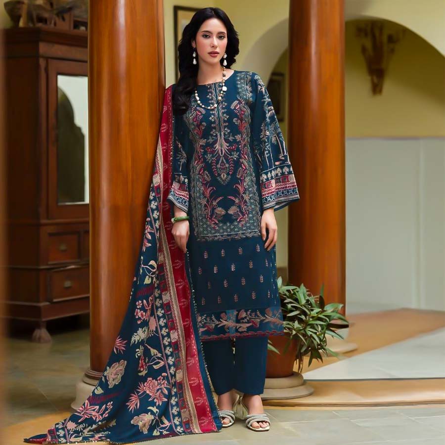 Blue  Cotton Casual Wear Salwar Kameez