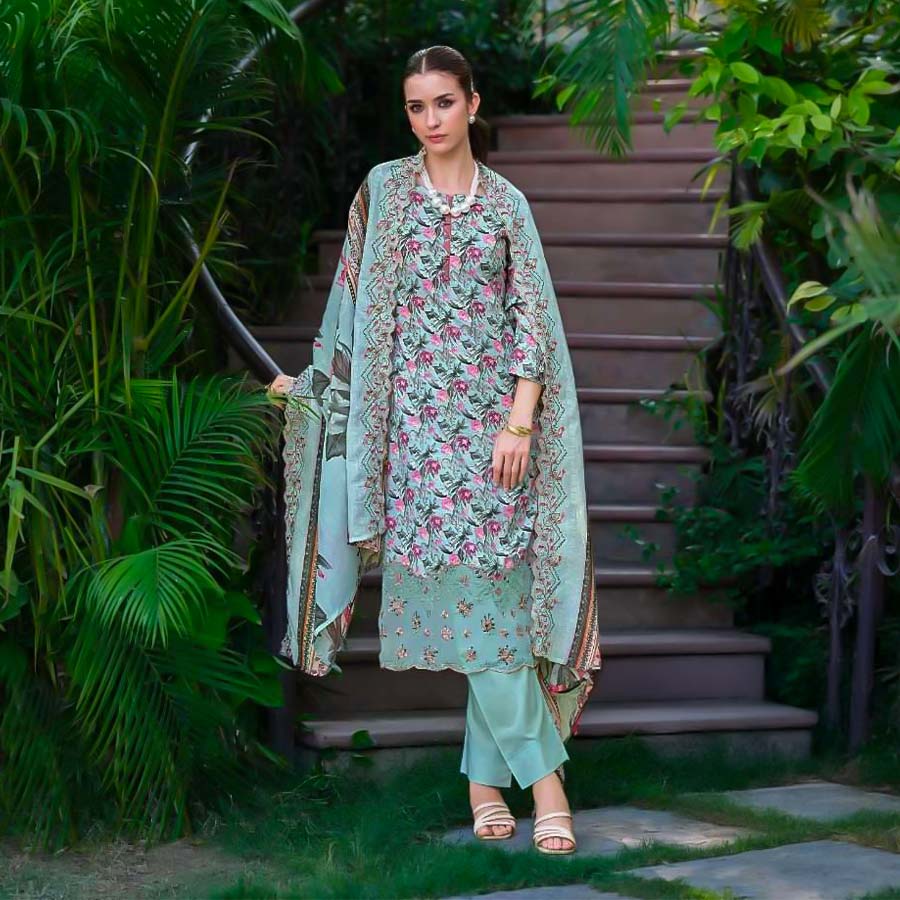Blue  Cotton  Casual Wear Salwar Kameez