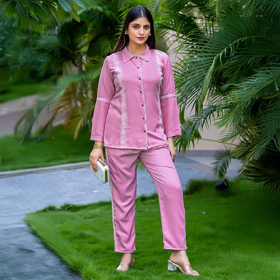 Pink  Viscose  Casual Wear Kurti
