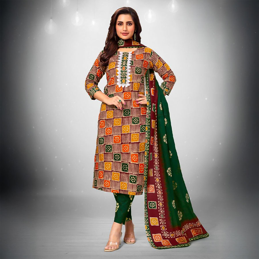 Yellow Cotton Casual Wear Salwar Kameez