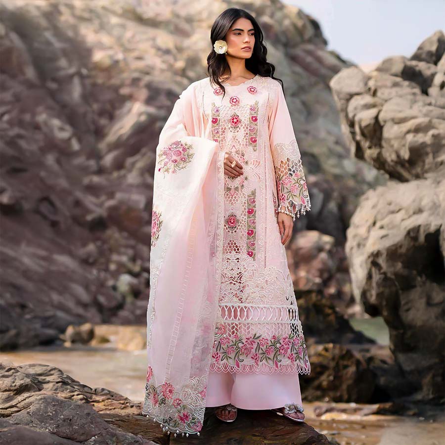 Pink Cotton Casual Wear Salwar Kameez
