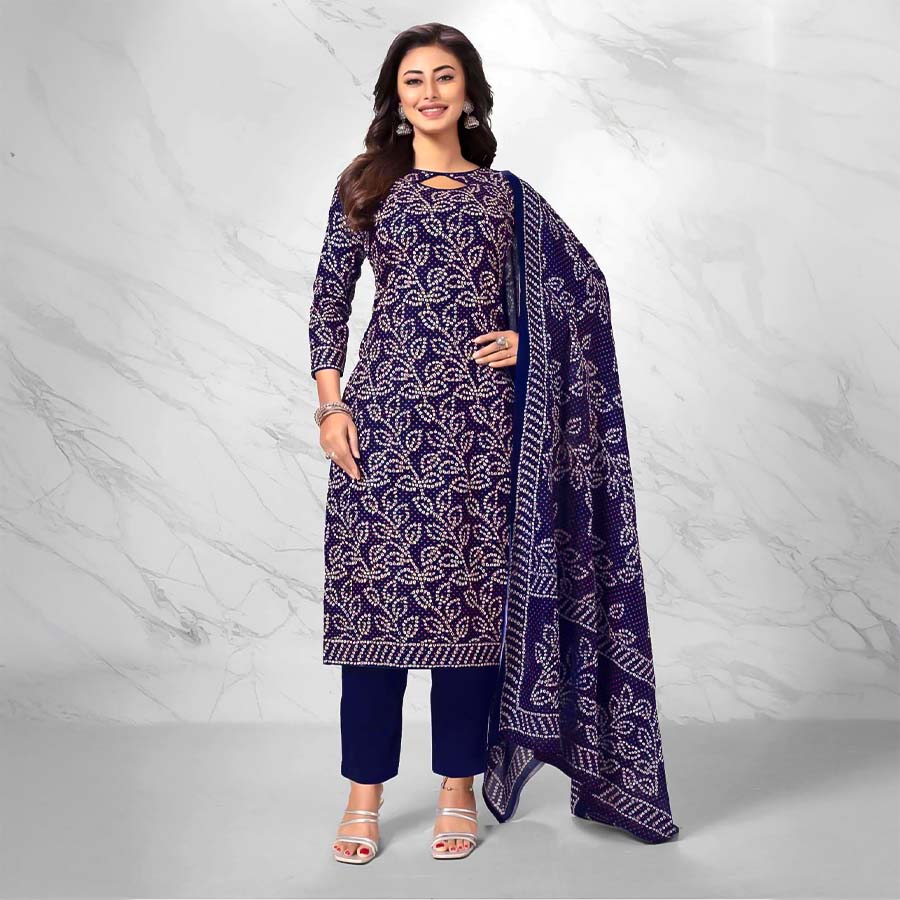 Blue  Cotton Casual Wear Salwar Kameez