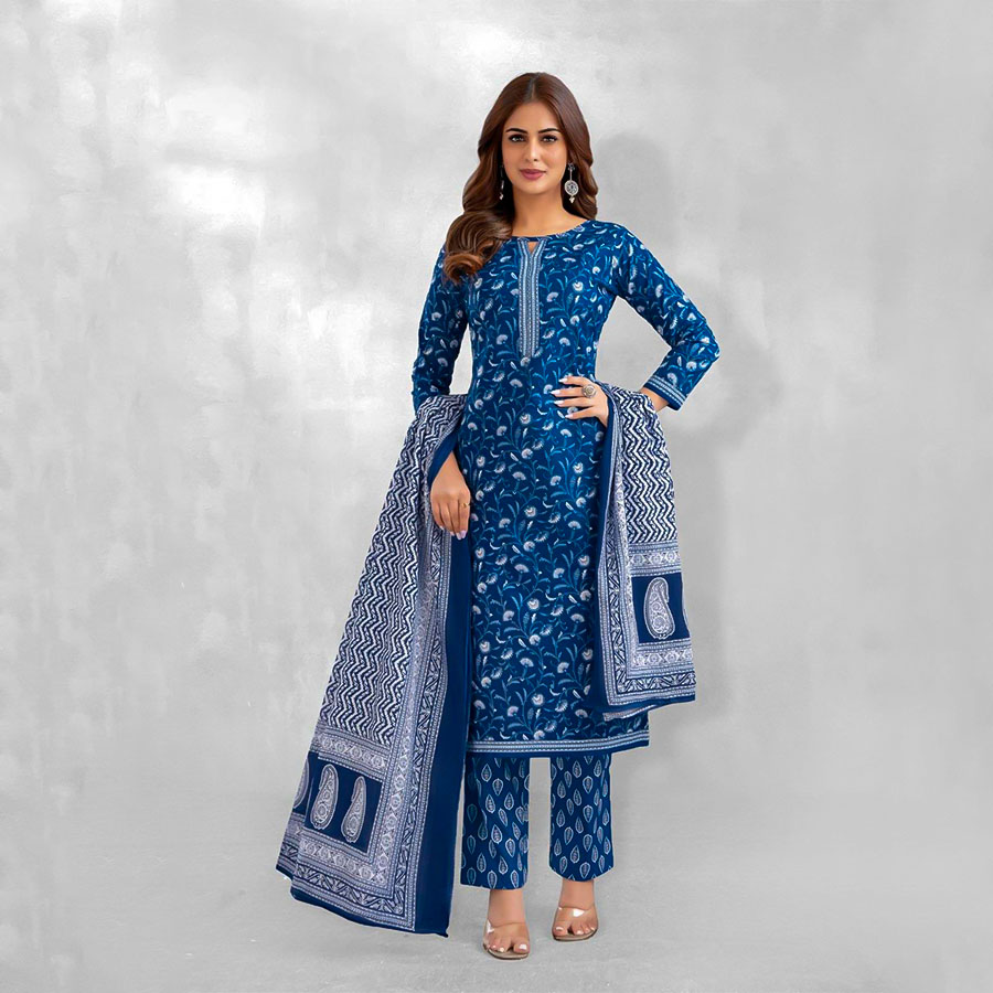 Blue Fancy Casual Wear Salwar Kameez