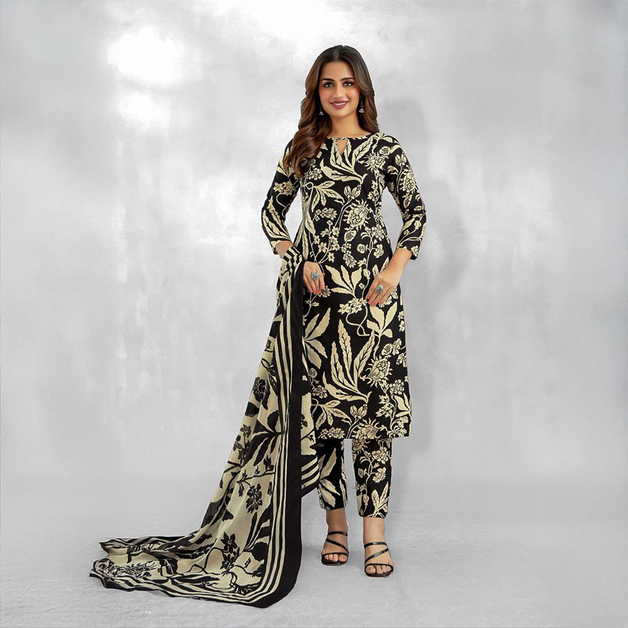 Black  Fancy Casual Wear Salwar Kameez