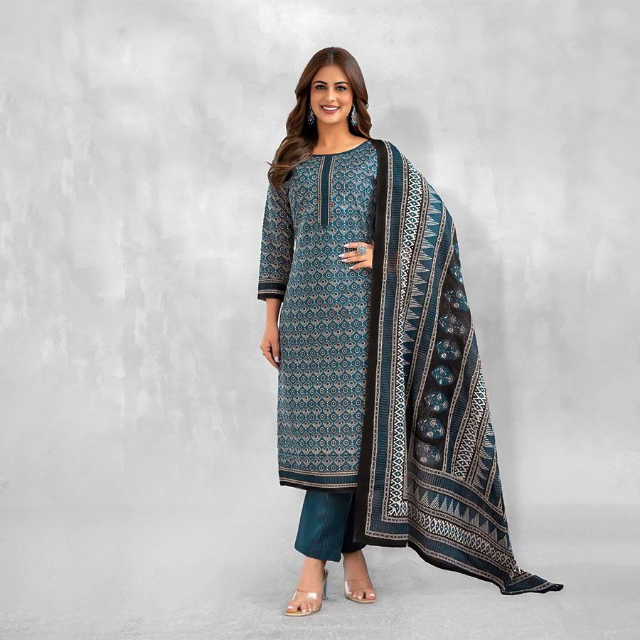 Blue Fancy Casual Wear Salwar Kameez