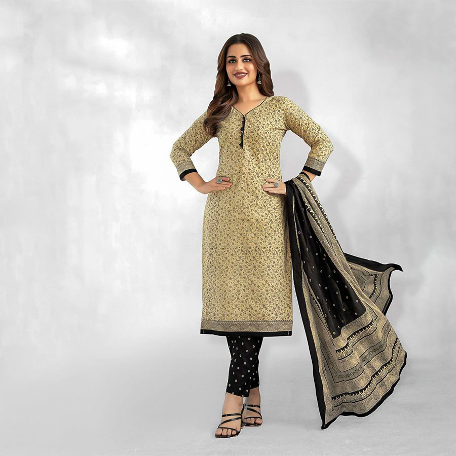 Yellow Fancy Casual Wear Salwar Kameez