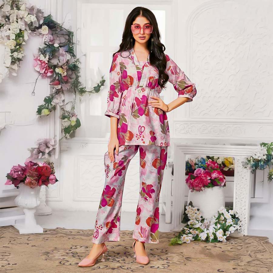 Purple  Vatican Printed Kurti