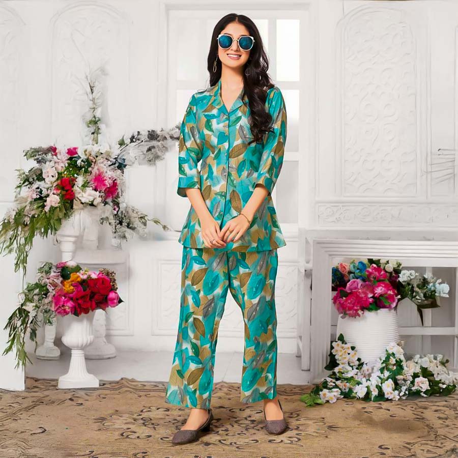Green  Vatican Printed Kurti