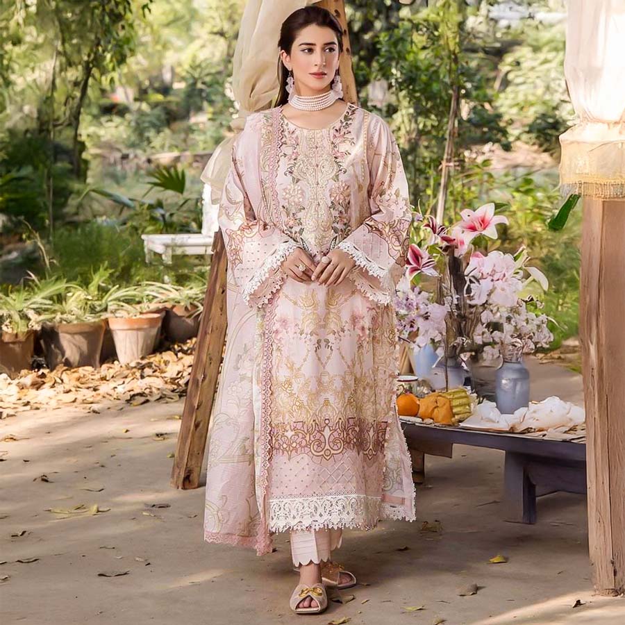 Pink  Cotton Casual Wear Salwar Kameez