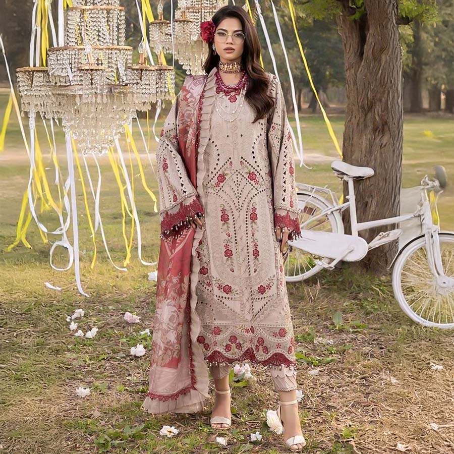 Grey Cotton Casual Wear Salwar Kameez