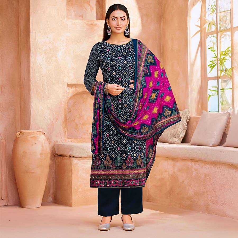 Black  Jam Casual Wear Salwar Kameez