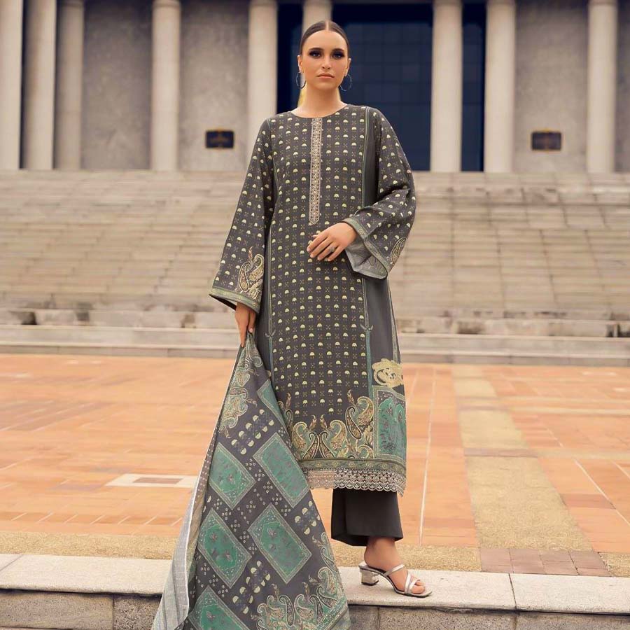Grey Viscose Casual Wear Salwar Kameez