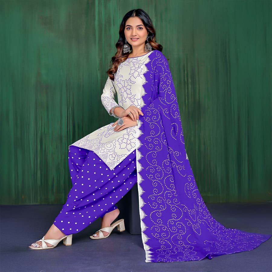 White  Cotton Casual Wear Salwar Kameez