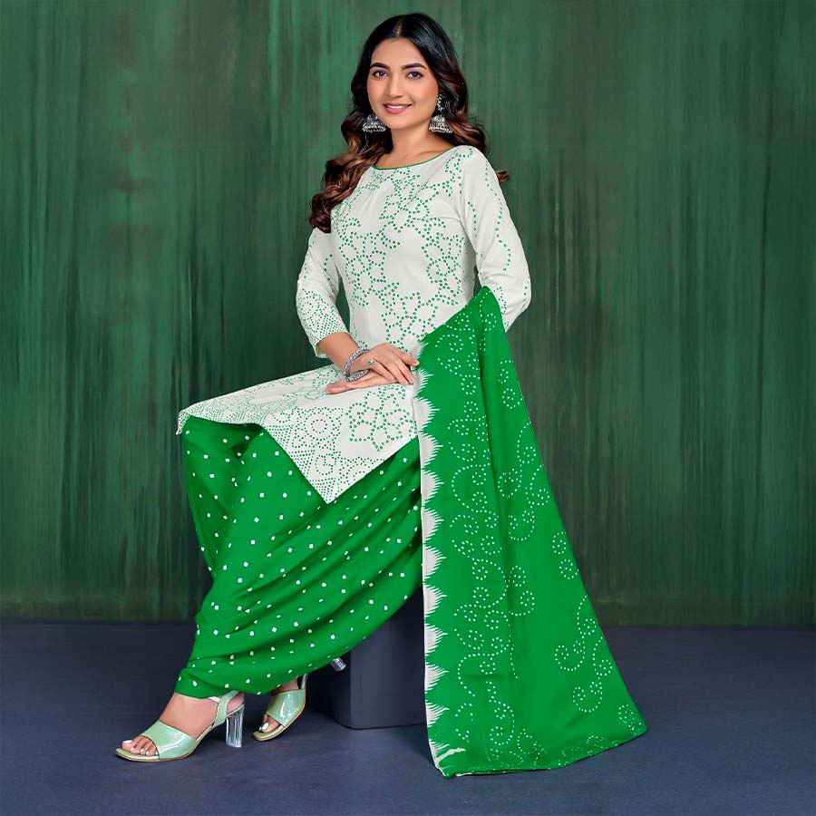 White  Cotton Casual Wear Salwar Kameez