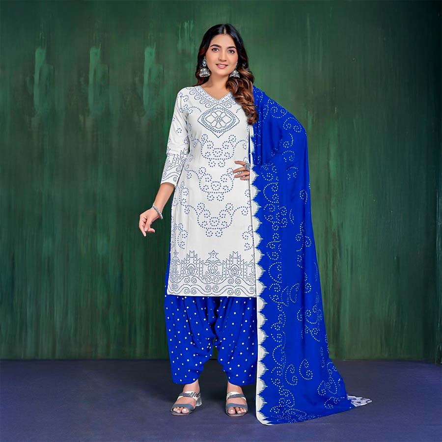 White  Cotton Casual Wear Salwar Kameez