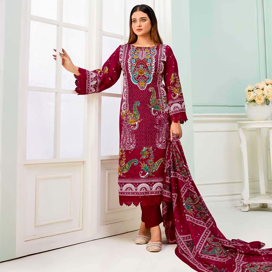 Brown  Cotton Casual Wear Salwar Kameez