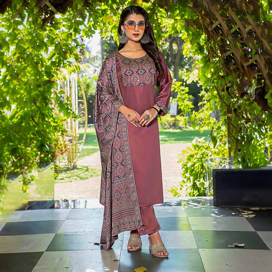 Pink Silk Casual Wear Salwar Kameez