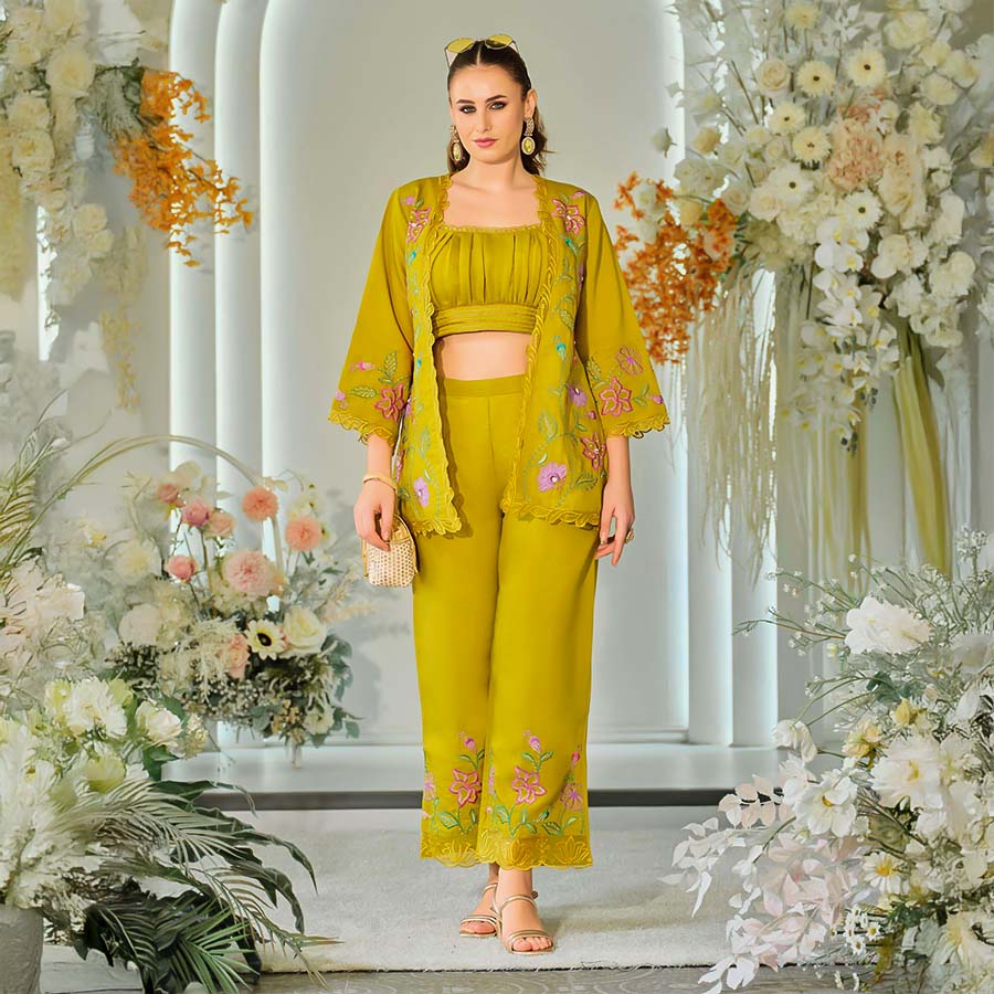 Green  Viscose  Party Wear Kurti