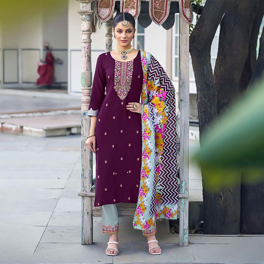 Brown Rayon Casual Wear Kurti