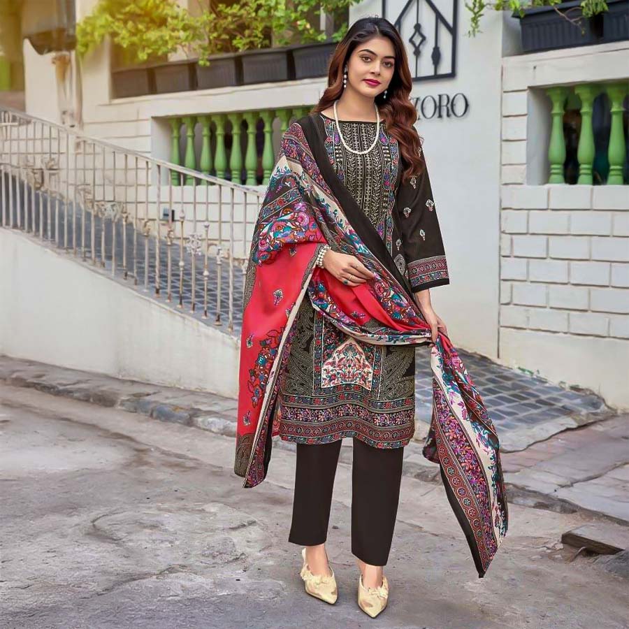 Grey Fancy Casual Wear Salwar Kameez