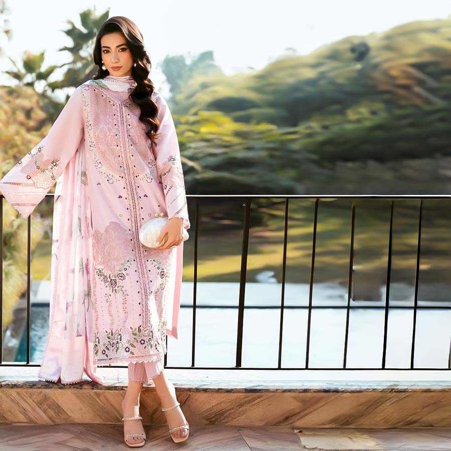 Pink Lawn Cotton Casual Wear Salwar Kameez