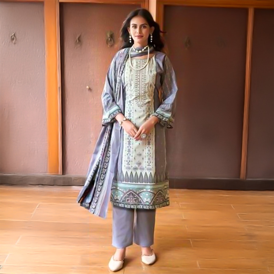 Purple  Cotton Casual Wear Salwar Kameez