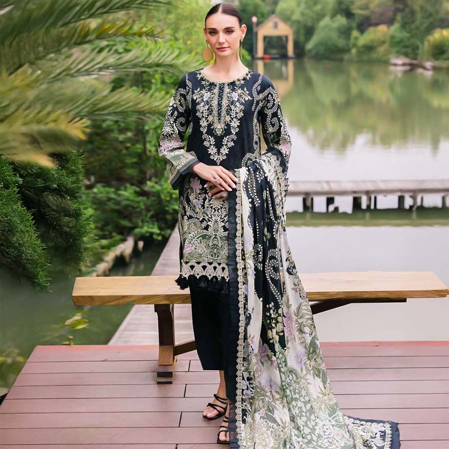 Black  Cotton Printed Salwar Kameez