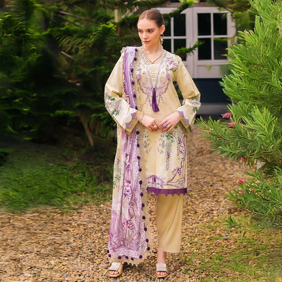 Yellow Cotton Printed Salwar Kameez