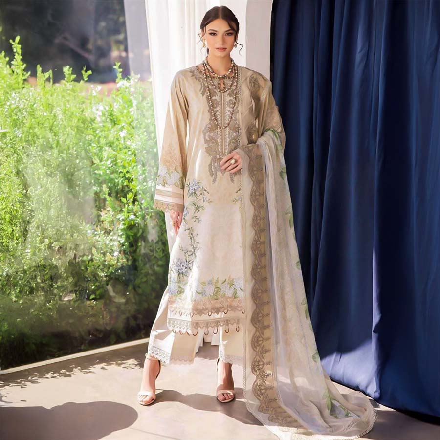 White  Cotton Casual Wear Salwar Kameez