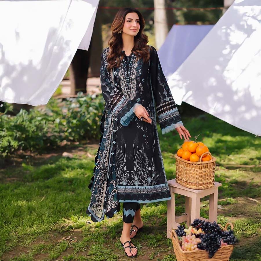 Black  Cotton Casual Wear Salwar Kameez