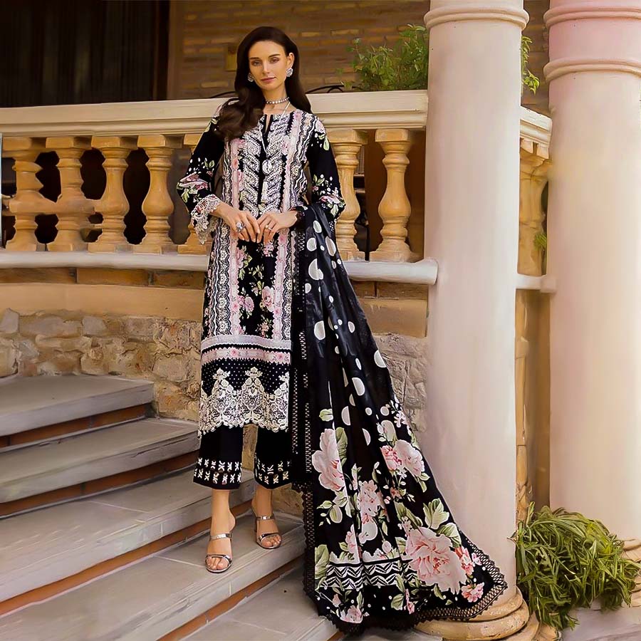 Black  Cotton Printed Salwar Kameez