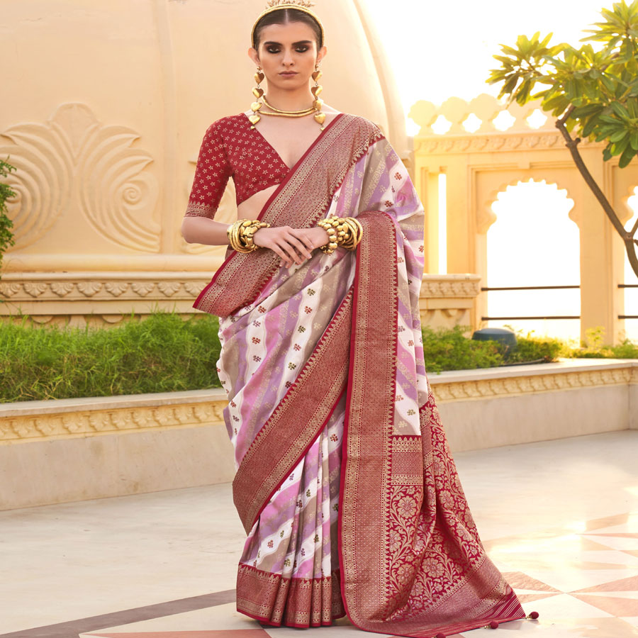 Red Silk Designer Saree