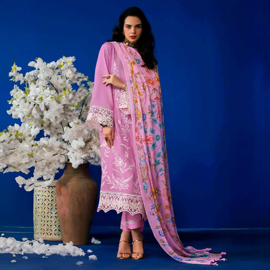 Pink  Muslin Party Wear Salwar Kameez