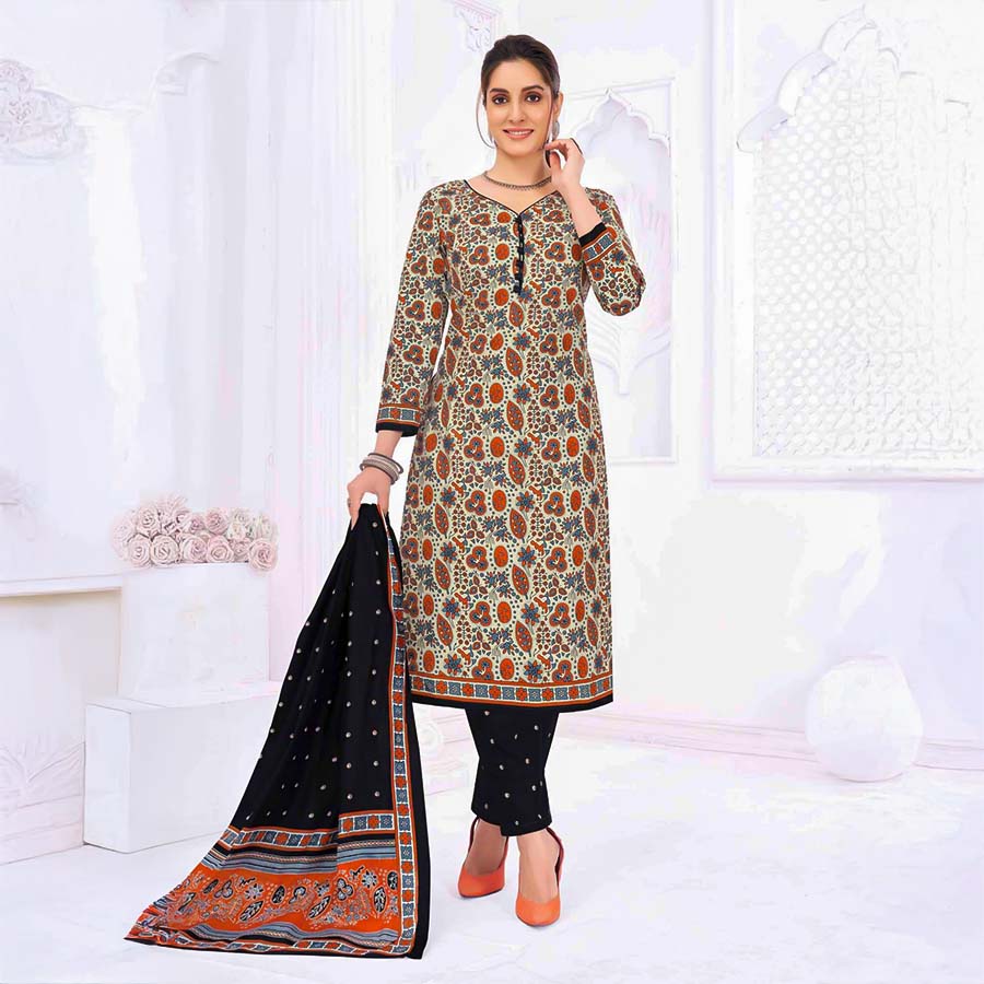White  Cotton Casual Wear Salwar Kameez