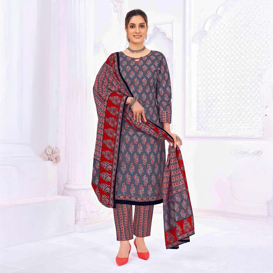Blue  Cotton Casual Wear Salwar Kameez