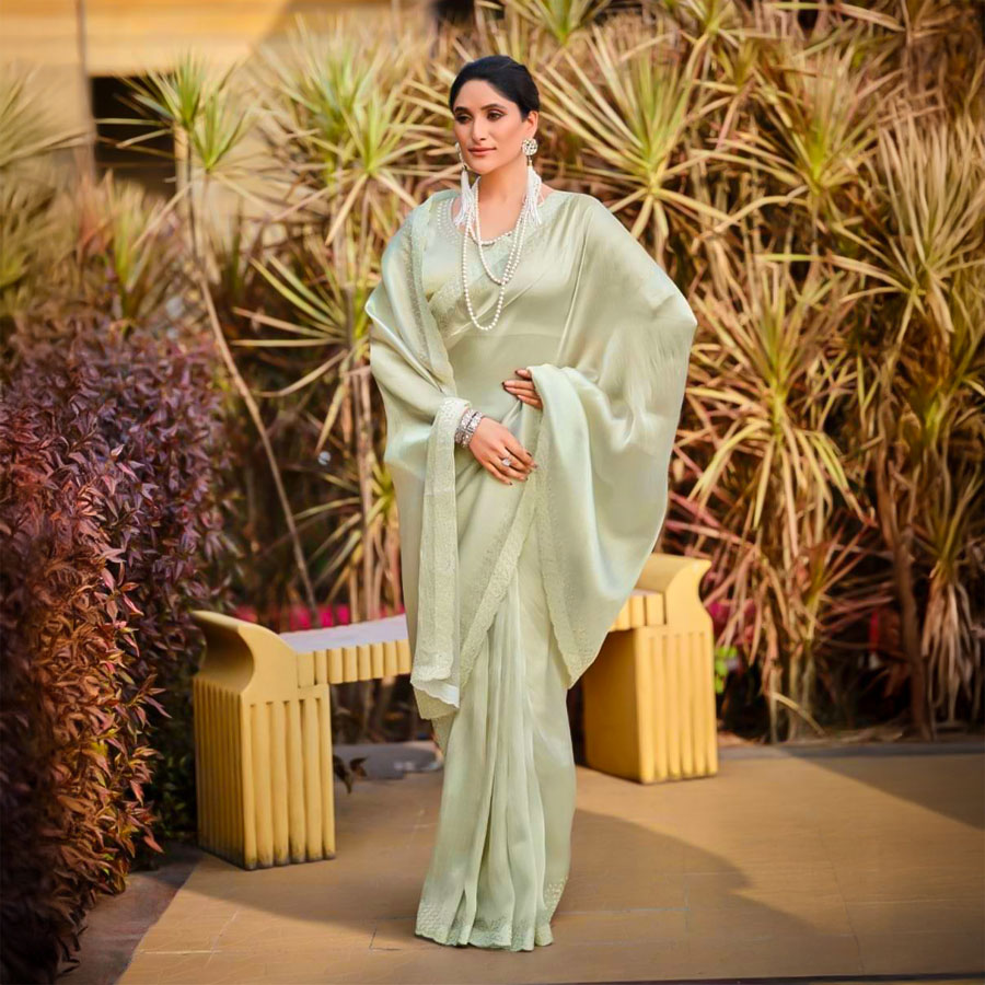 Green  Malai Silk Casual Wear Saree