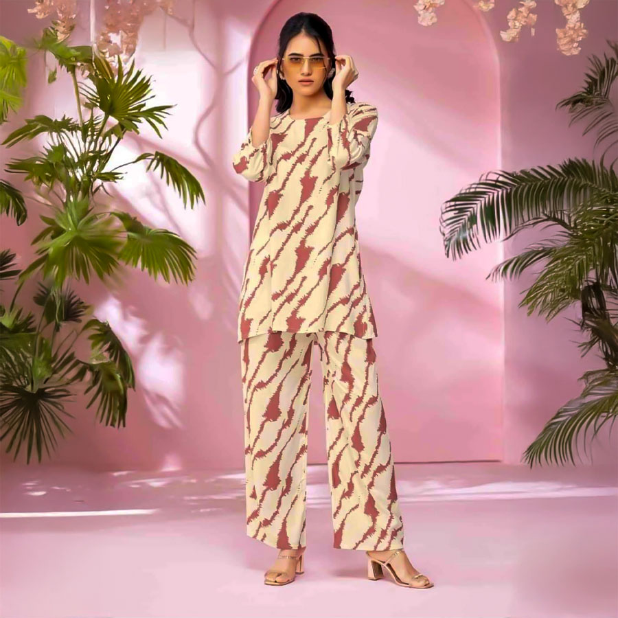 White  Rayon Printed Kurti