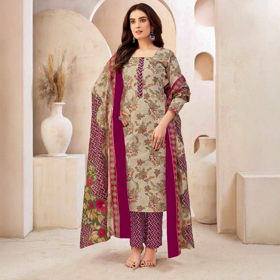 White  Cotton Casual Wear Salwar Kameez