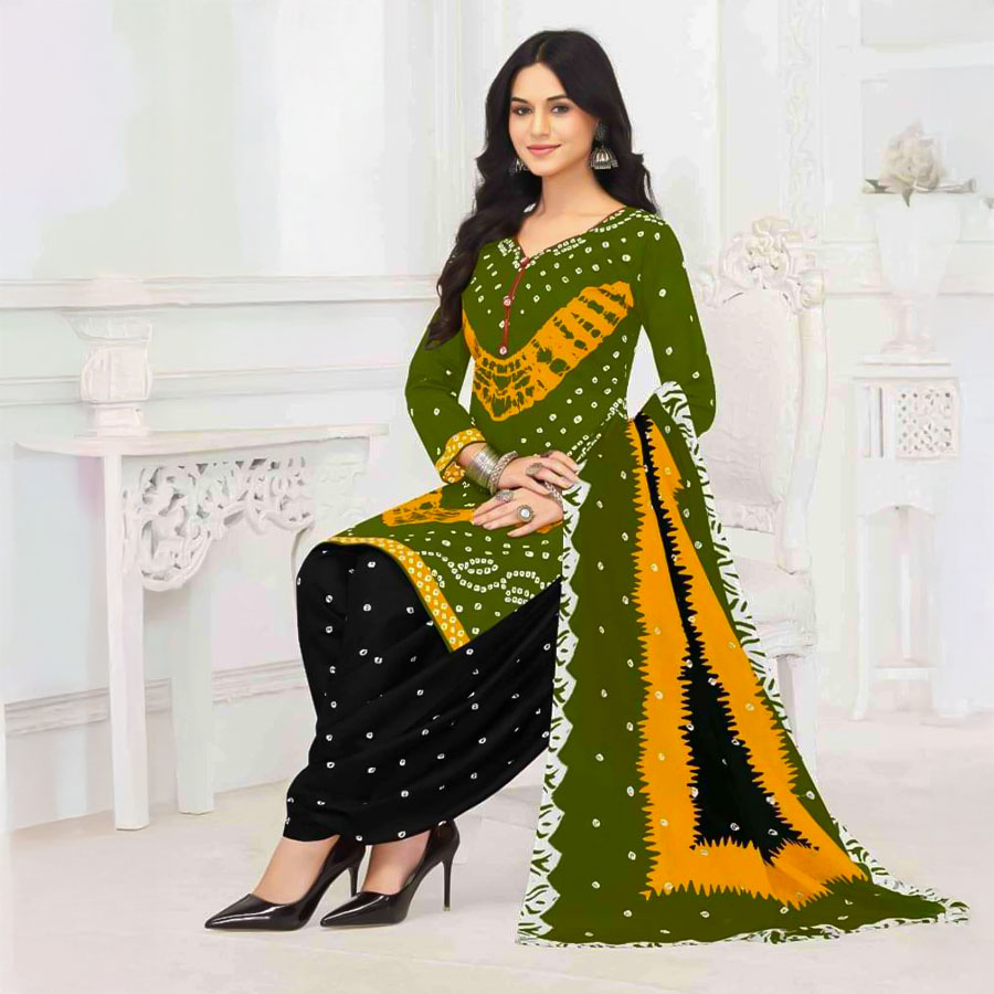 Green  Rayon Casual Wear Salwar Kameez
