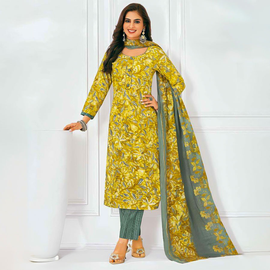 Green  Fancy Printed Salwar Kameez