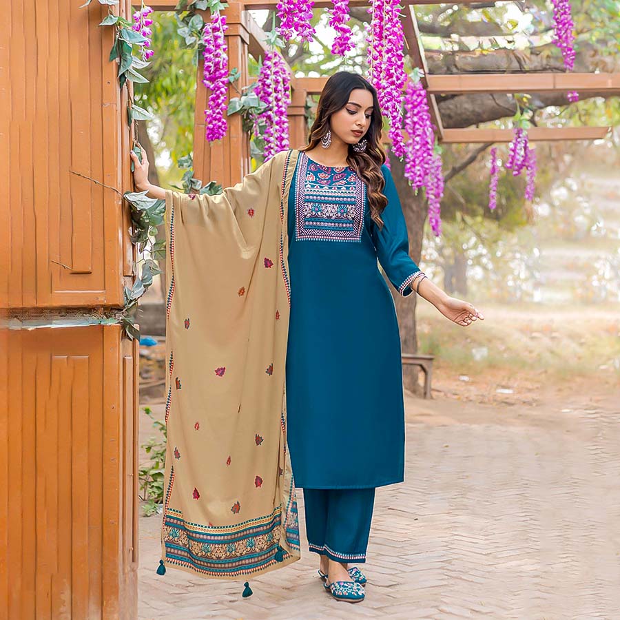 Blue  Modal Casual Wear Kurti