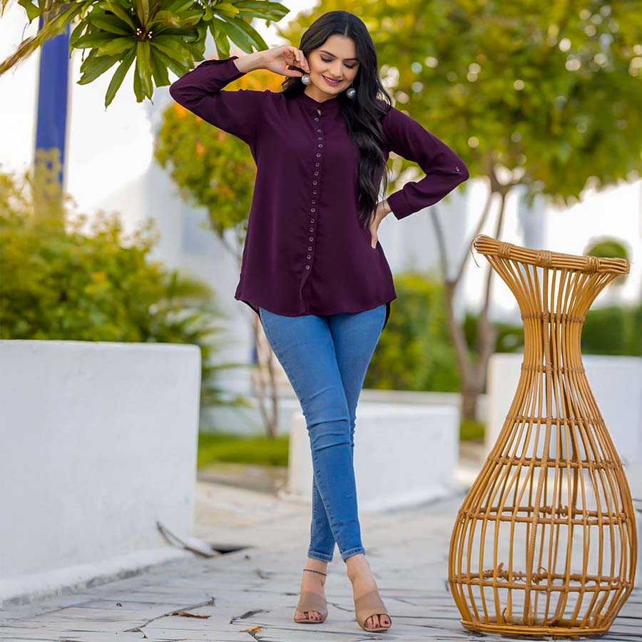 Violet Fancy Casual Wear Kurti