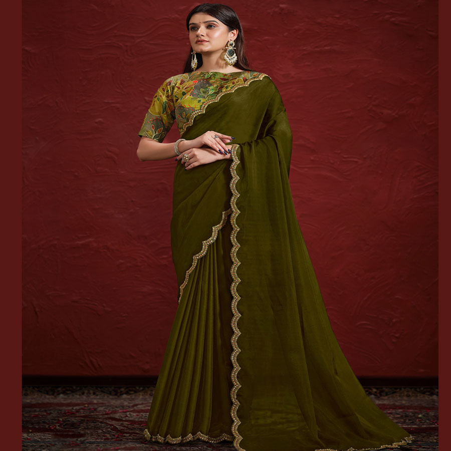 Natural Crepe  Georgette Silk Designer Saree