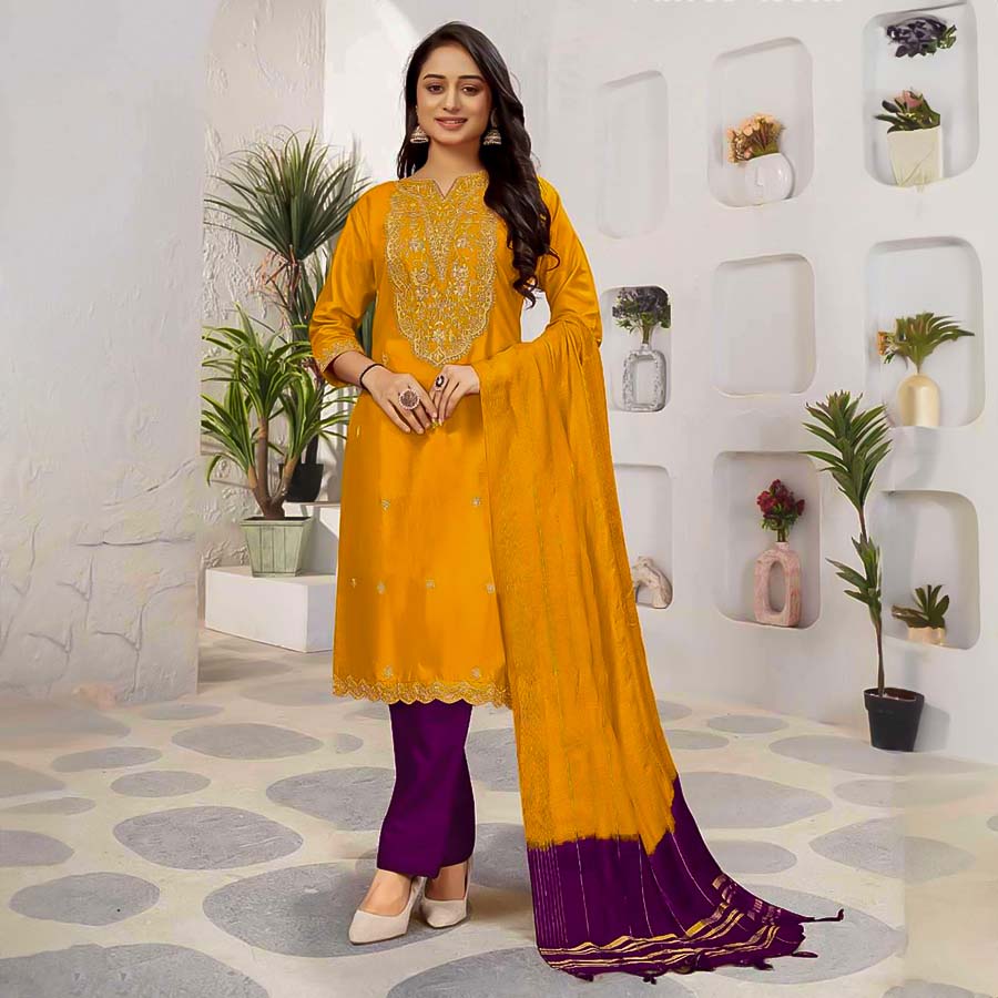 Yellow Rayon Casual Wear Kurti