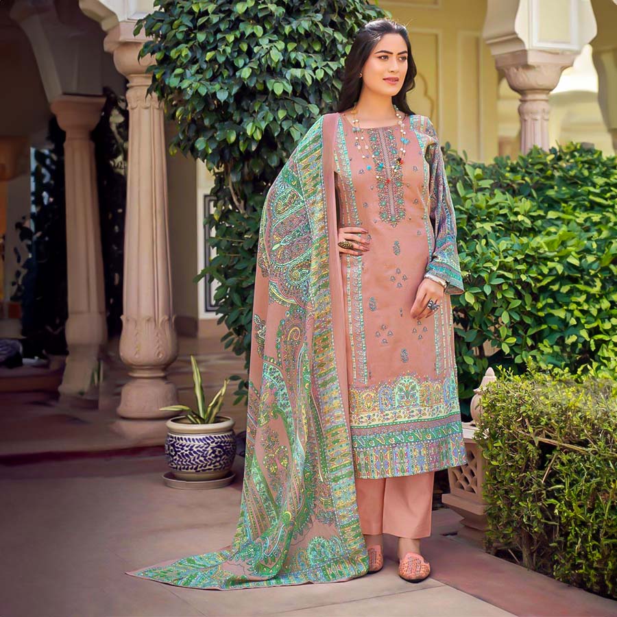Pink Jam Satin Casual Wear Salwar Kameez